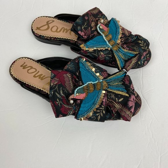 Sam Edelman Shoes - Sam Edelman  Mules Clogs Sandals Embroidered Floral Birds Beads